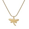 Namomi 18k Gold Plated Stainless Steel Dragonfly Pendant Necklace for