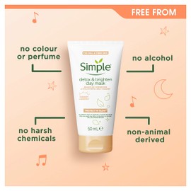 Simple Protect 'N' Glow Detox & Brighten Clay Mask deep-cleansing and skin brightening for glowing skin 50 ml
