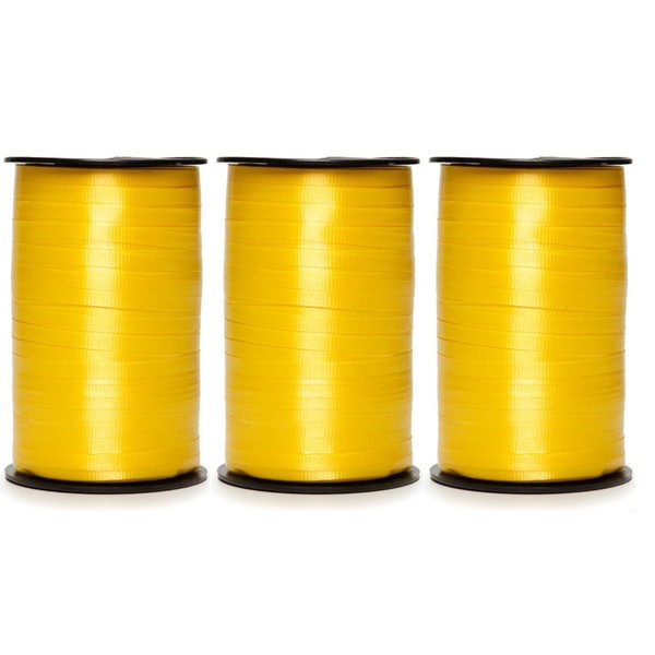 Curling Ribbon (Gold) 3/16-Inch Wide by-500 Yards Each Spool (3