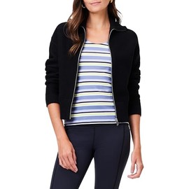 NIC+ZOE Women's Zip Front Sweater Jacket, Black Onyx