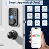 Ulecoce Keyless Entry Door Lock Built-in WiFi with Handle Set,