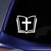 Bargain Max Decals Open Bible Silhouette Sticker Decal Notebook Car