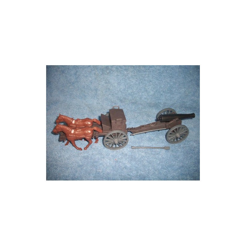 Classic Toy Soldiers American Civil War Limber and Cannon