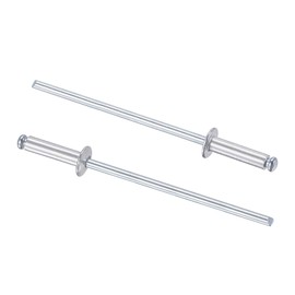 sourcing map Blind Rivets Aluminium Pull Rivets Core Decoration Rivets 2.4 mm Diameter 9 mm Handle Length Silver Pack of 60