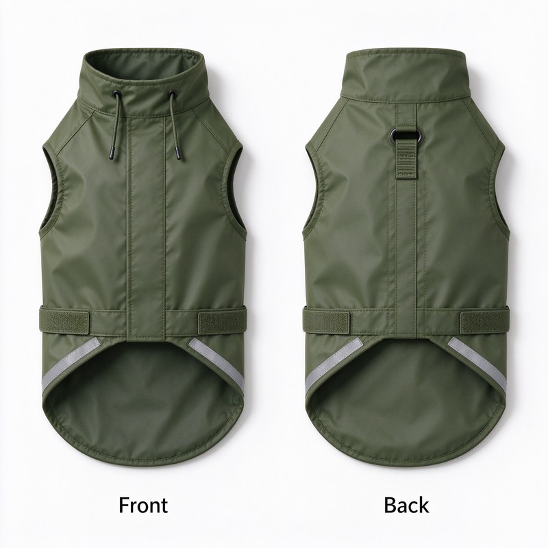 Dog Raincoat for Rainy Walks – Waterproof Polyester Jacket with