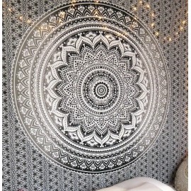 Oussum Indian Mandala Tapestry Queen Wall Hanging Hippie Wall Art Decor Throw Bedspread