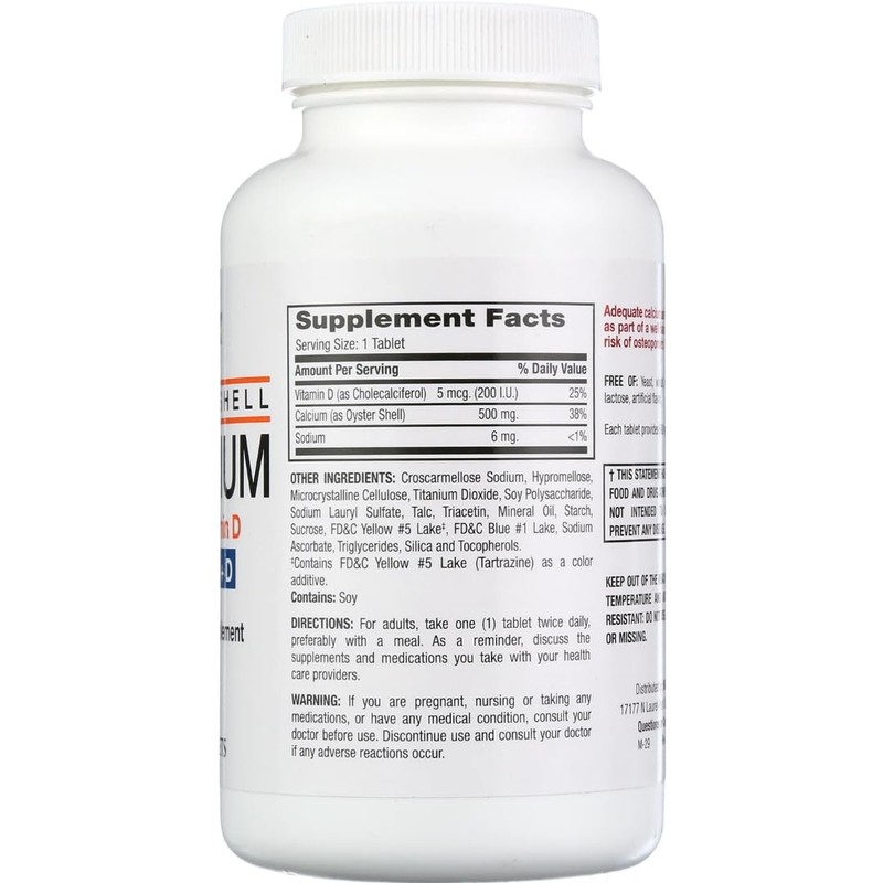 Major Oyster Shell Calcium with Vitamin D3 500 mg /