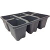 6 Cell Recyclable Grey Plastic Plant Tray | Pack of