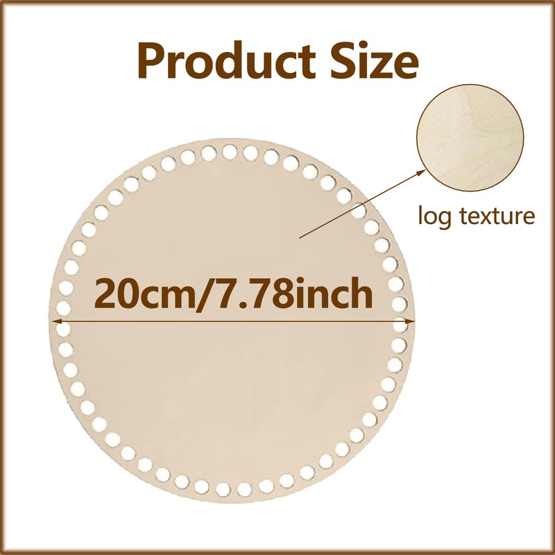 Pack of 2 Selfmade Basket Floor Round Shapes, Wooden Basket