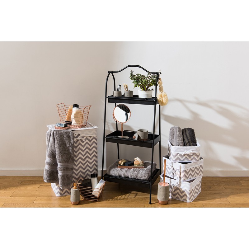 Premier Housewares Shine Wire Basket, Rose Gold, Large