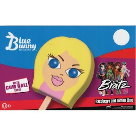 Blue Bunny Lil' Bratz With Gumball Eyes, Ice Cream Truck Decal/Sticker 8" x 5"