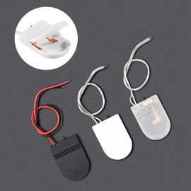 Alinan 10pcs Button Battery Holder Coin Cell Battery Holder with Switch CR2032 1 X 3V Battery Holder Battery Storage Boxes Cover with Wires On ON-Off Switch Socket Container (White)