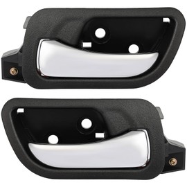 LUJUNTEC Interior Front Driver Left Passenger Right Side Door Handle Replacement for 2003-2007 for Honda for Accord 2pcs Chrome Handle Replace OE 72120SDAA02ZC, HO1353132