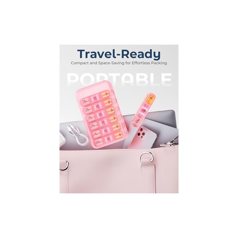 Windtrace Pill Organizer 3X a Day, 7-Day Weekly Compartment |