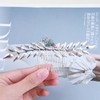 Inilbran Boho Leaf Hair Comb Silver Leaf Bridal Hair Comb