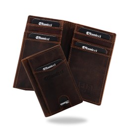 Glamicci Minimalist Hunter Slim Wallet for Men & Women | Card Holder for Men | Card Holder Wallet for Women | Wallets for Men Slim (RCH4/5), Hunter Brown, Modern