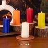 KONNI Beeswax Orange Pillar Candles Set of 3, 2"x 4"