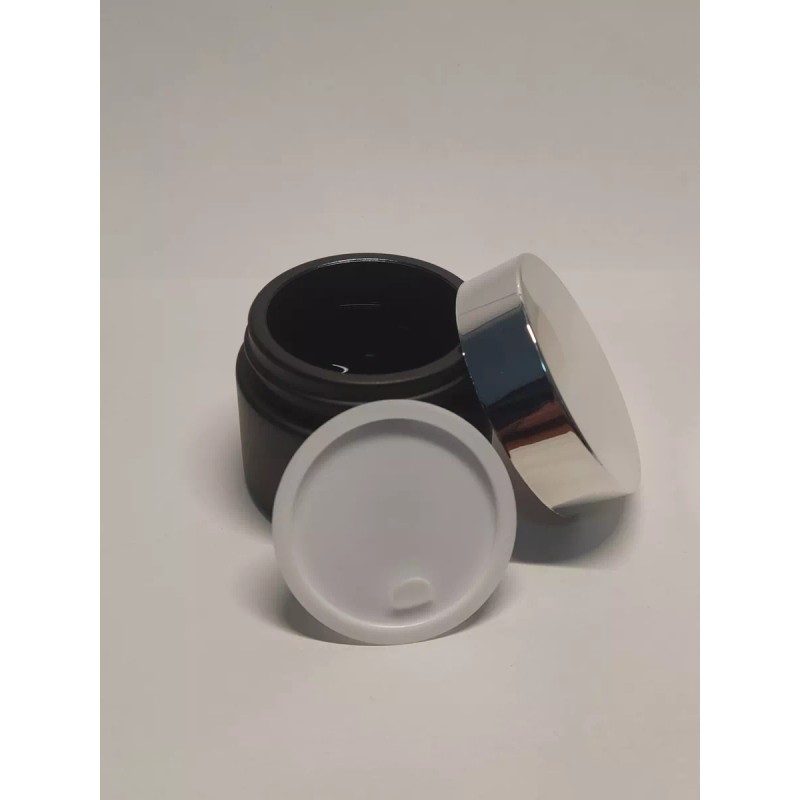 Meliars Envase Pomadera 50 Grs Negra Frost Tapa Plata Y