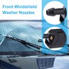 Mxxipp 2pcs Adjustable Windshield Washer Nozzles, 3-Way Universal Aimable Car