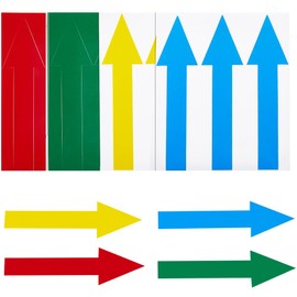 GORGECRAFT 60 Pieces 4 Colours Arrow Floor Stickers Removable Sticker Direction Arrow Sign Multicoloured Waterproof Marking Arrows Safe Road Instructions Stickers for Floor Wall