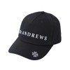 St Andrews 042-5987251 Unisex Cap, Adjustable Size, Golf Hat, 010_black
