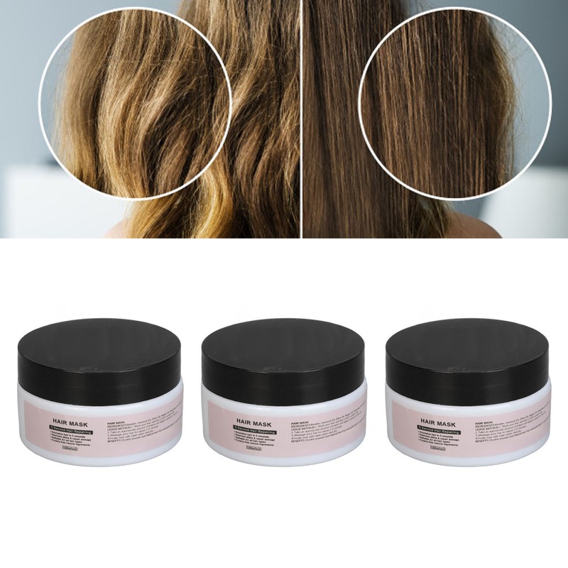 3Pcs Hair Mask Ceratin Repair for Damaged Dry Care Moisturize