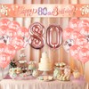 HOWAF Super Large Happy 80th Birthday Banner for Women 80th