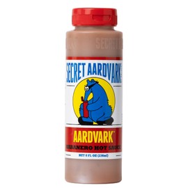 Secret Aardvark Habanero Hot Sauce - Habanero Peppers & Roasted Tomatoes, Medium Spiced Hot Sauce, BBQ Sauce, Non-GMO, Low Sugar, Low Carb, Hot Sauce & Marinade - 8 fl oz 1 Pack