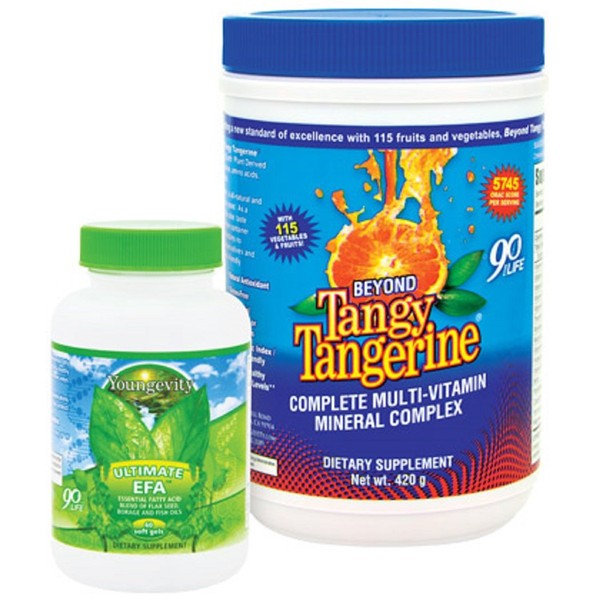 Youngevity BTT Basic 90 Pak Beyond Tangy Tangerine Ultimate EFA Plus (Ships Worldwide) by Youngevity