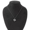 Emporio Armani EA Logo Square Pendant Necklace, Metal, No Gemstone