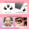 FADLASH Lash Clusters DIY Eyelash Clusters Natural Waterproof 0.07 D