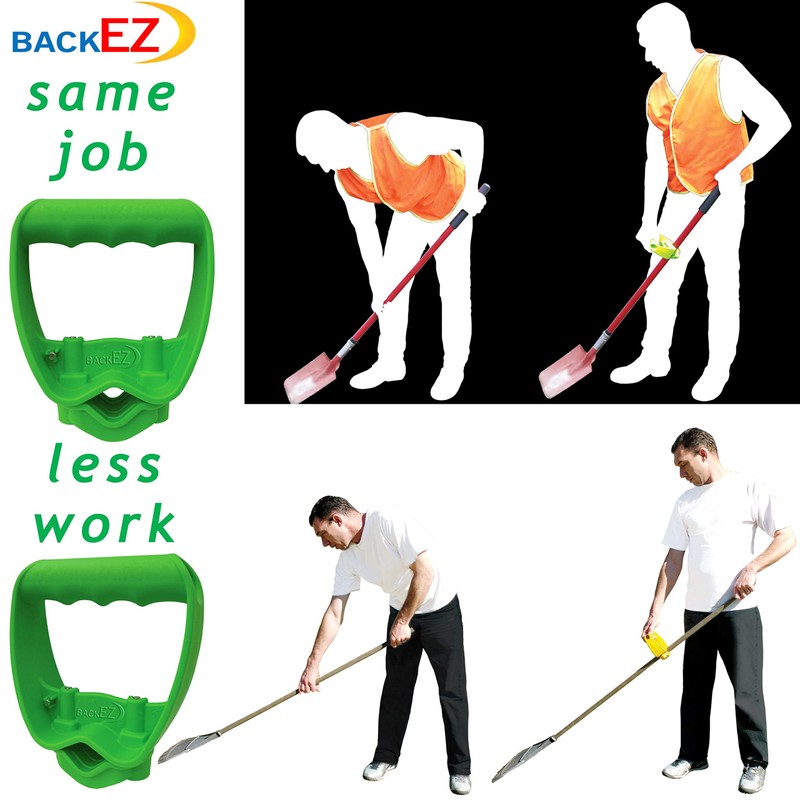 Back-Saving Tool Handle Attachment, EVR-Grip Upgrade, Labor-Saving Ergonomic Shovel Add-on