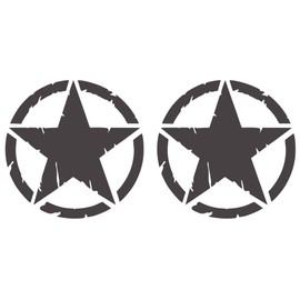 GamesMonkey Destroyed Military Star Aufkleber US Army C Shapes Kit Pack C 2 Stck C 4x4 Offroad Auto Motorrad C verschiedene Gr??en 5 10 15 20 25 30 cm C Made in Italy (25 cm, Anthrazit)