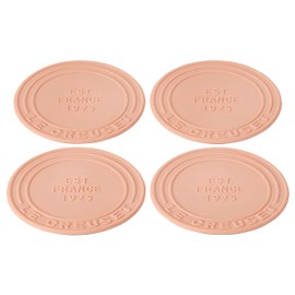 Le Creuset Silicone Coaster, Set of 4, Peche