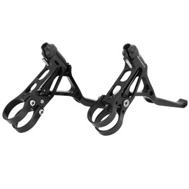 Keenso Bicycle Brake Lever, 1 Pair Road Bike V Brake Ultralight CNC Bicycle V Brake Lever for Foldable Bike, Road Bike (Black) Bicycle and Spare Parts