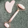 Dual Jade Crystal Face Roller Body Gua Sha Massager Set