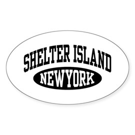 CafePress Shelter Island NY Oval Car Bumper Sticker