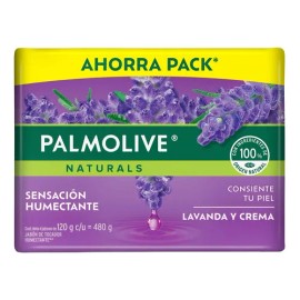 Jabón De Tocador Palmolive Naturals Lavanda Y Crema 4x120 G