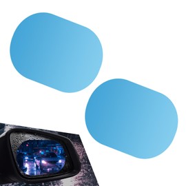 MLY 2 PCS Car Rearview Mirror Film, Anti-Glare Waterproof Anti-Fog Film, 3.94" x 5.71" HD Reversing Mirror Protective Film, Universal for Most Cars, Trucks, SUVs (Transparent #Oval)