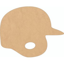 Wood Baseball Helmet 14" Cutout, Unfinished 1/4" MDF Baseball Craft