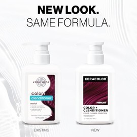 Keracolor Clenditioner MERLOT Hair Dye - Semi Permanent Hair Color Depositing Conditioner, Cruelty-free, 12 Fl. Oz.