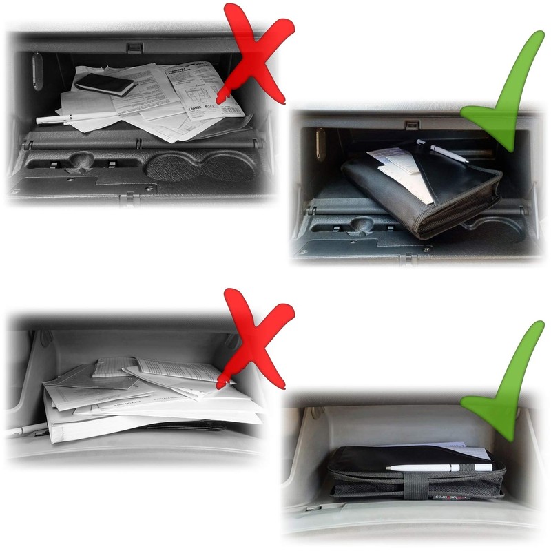 Glove Box Compartment Organizer - Car Document Holder - Owner