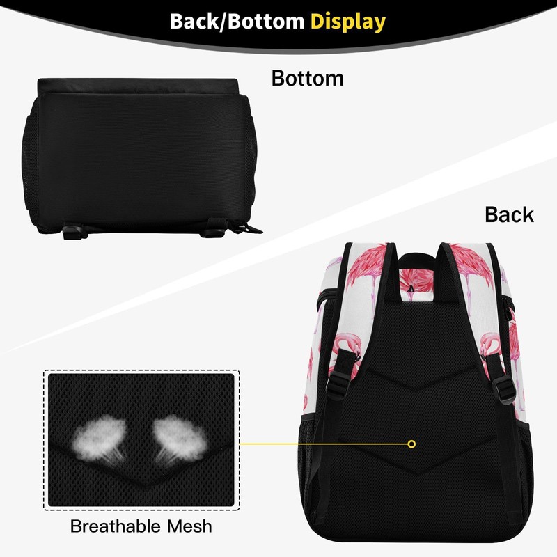 Pink Flamingo Cooler Backpack 36 Cans Insulated Backpack Cooler Leak