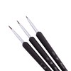 AKORD Professional Brown Nail Art Brushes with Nail Art Brush