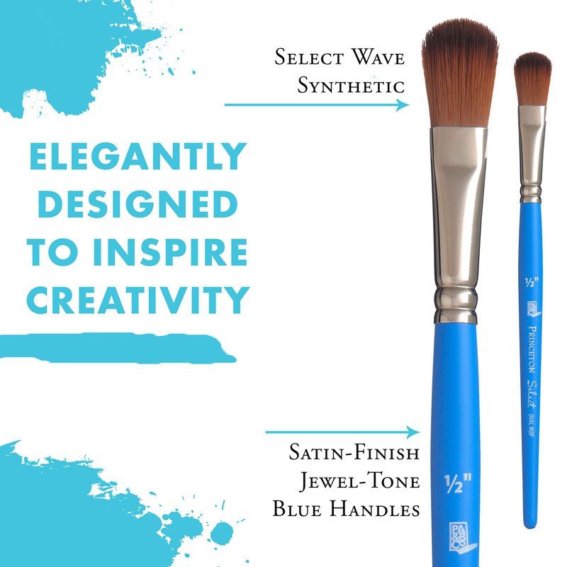 Princeton Select Artiste Paintbrush, Size 1/2 inch, Blue
