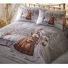 Twilight Santa Christmas Duvet Cover and Pillowcase Set, Beige, Single