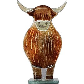 D&J Glassware Fused Glass in a Highland Cows Collection - Archie the Cow