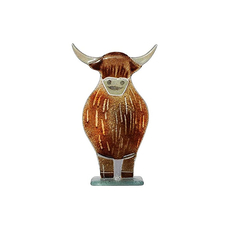 D&J Glassware Fused Glass in a Highland Cows Collection -