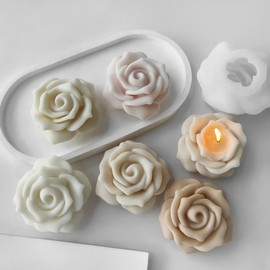 2 Pack Flower Candle Resin Mold - Resin Casting Silicone Molds for Home Decor & Candle Making Wave Spiral Mold