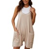Muchpow Women's V Neck Sleeveless Romper Summer Casual Loose Spaghetti